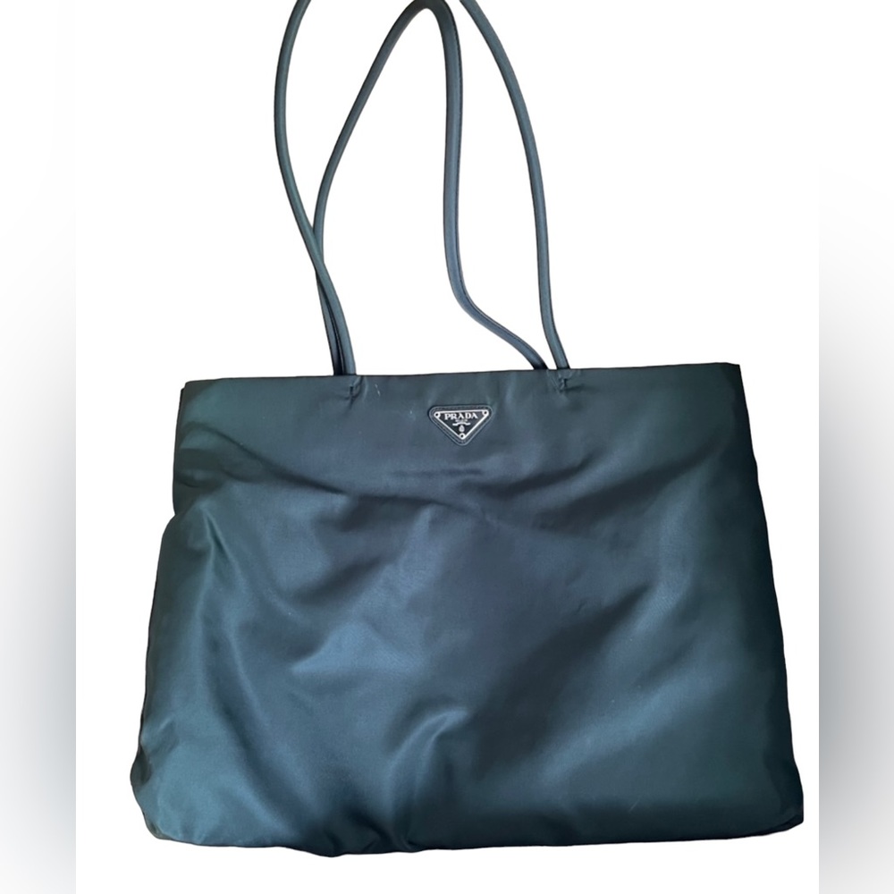 Prada Blue/Green Tote Bag
